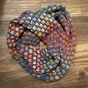 Rainbow Woven Infinity Scarf